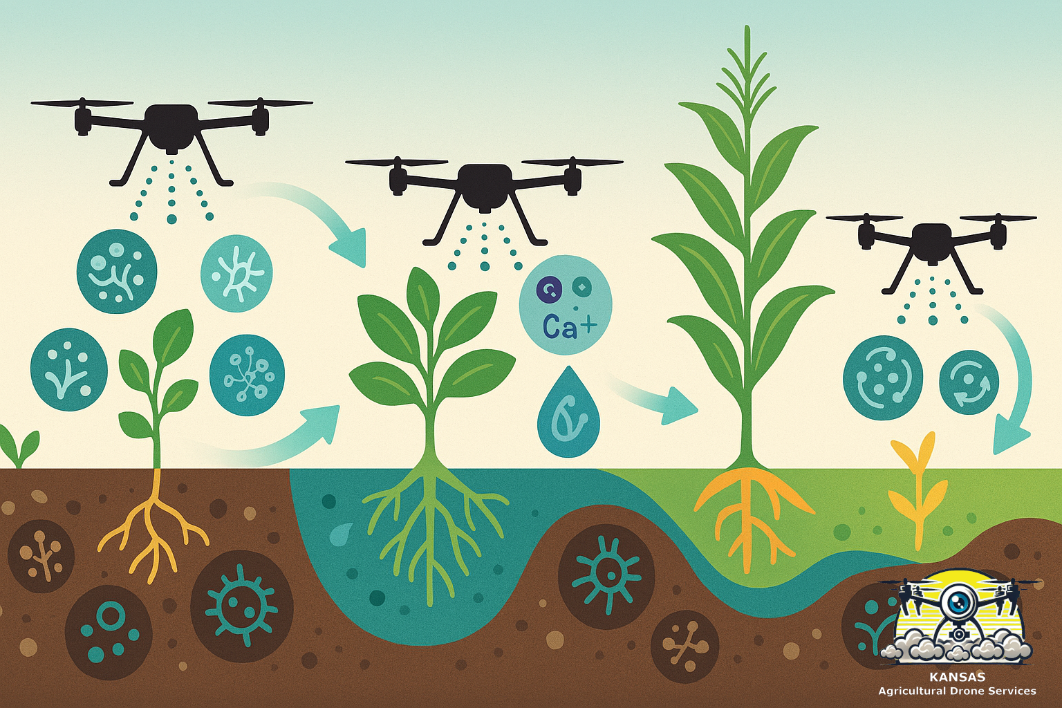 Applying biological agents with spray drones for midwestern farmers