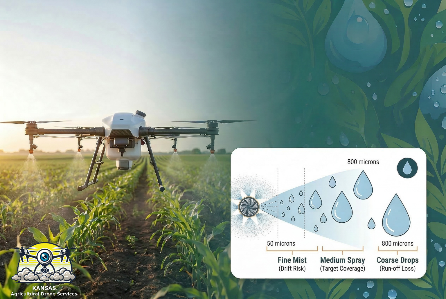 Controlling droplet size is the secret to good drone application