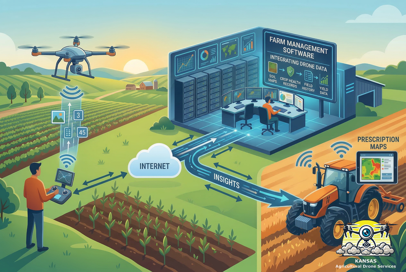 Integrating the data gathered by agricultural drones into your larger farm management systems